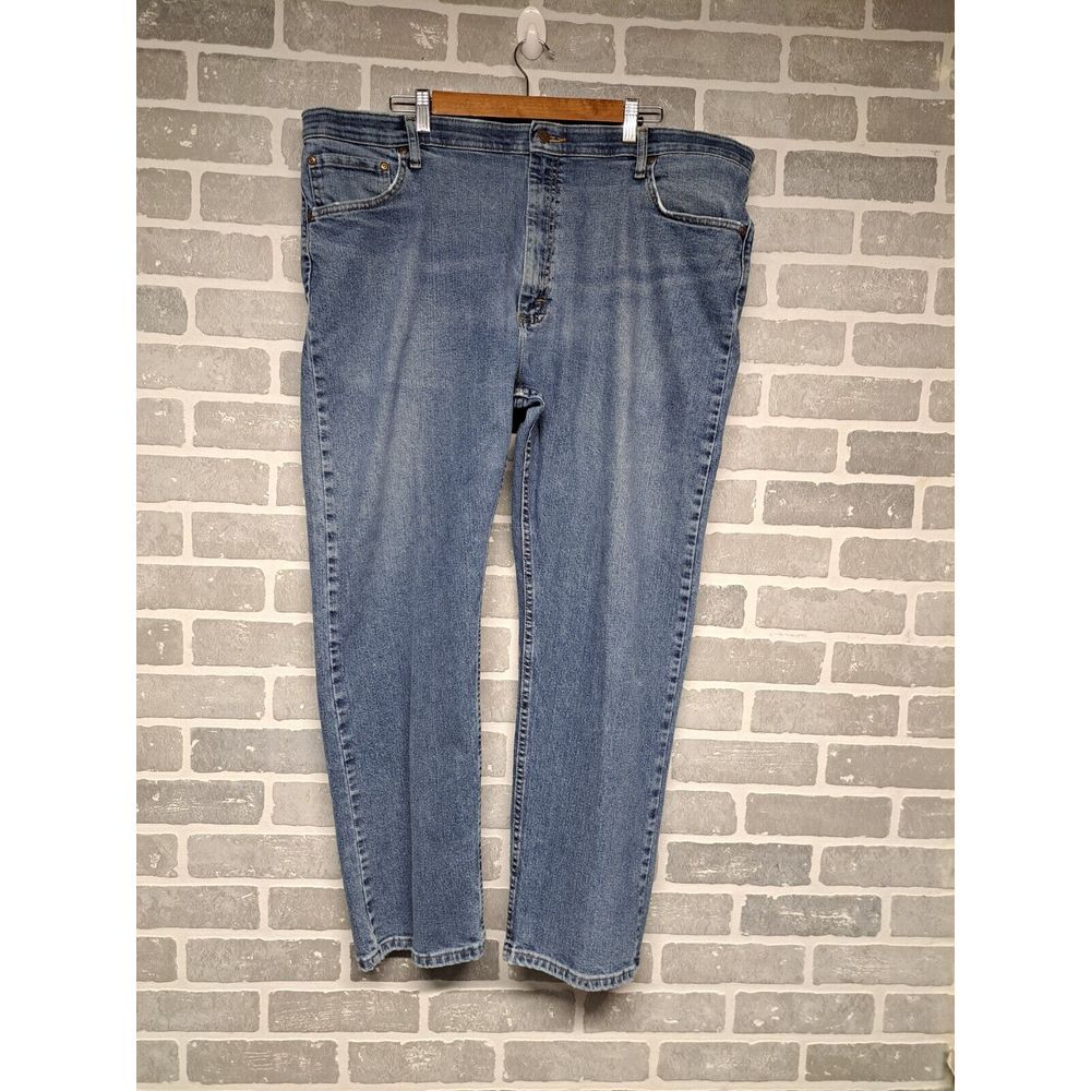 Wangler Mens Jeans Blue Regular Fit Straight Leg Western Rodeo SIze 42 X 29‎